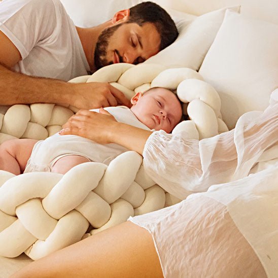Tour de lit bébé - beige et blanc - Allobebe