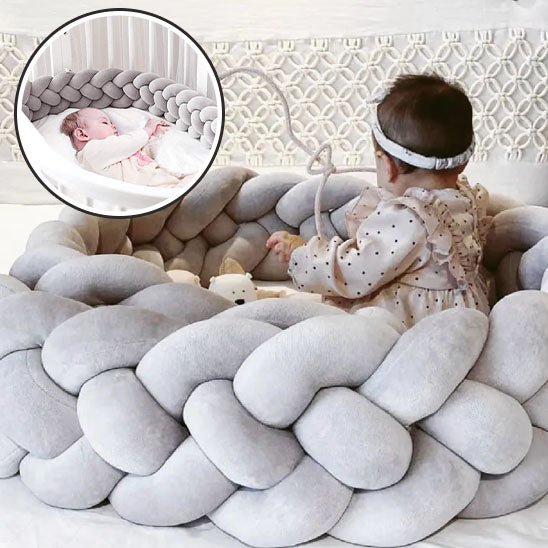 Tour de lit bébé - beige et blanc - Allobebe