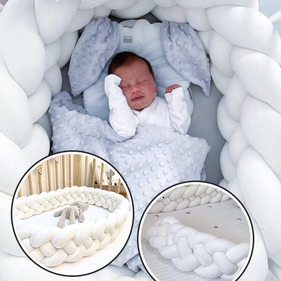 Tour de lit bébé - beige et blanc - Allobebe