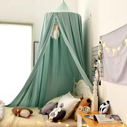 Ciel de lit bébé - bleu gris - Allobebe