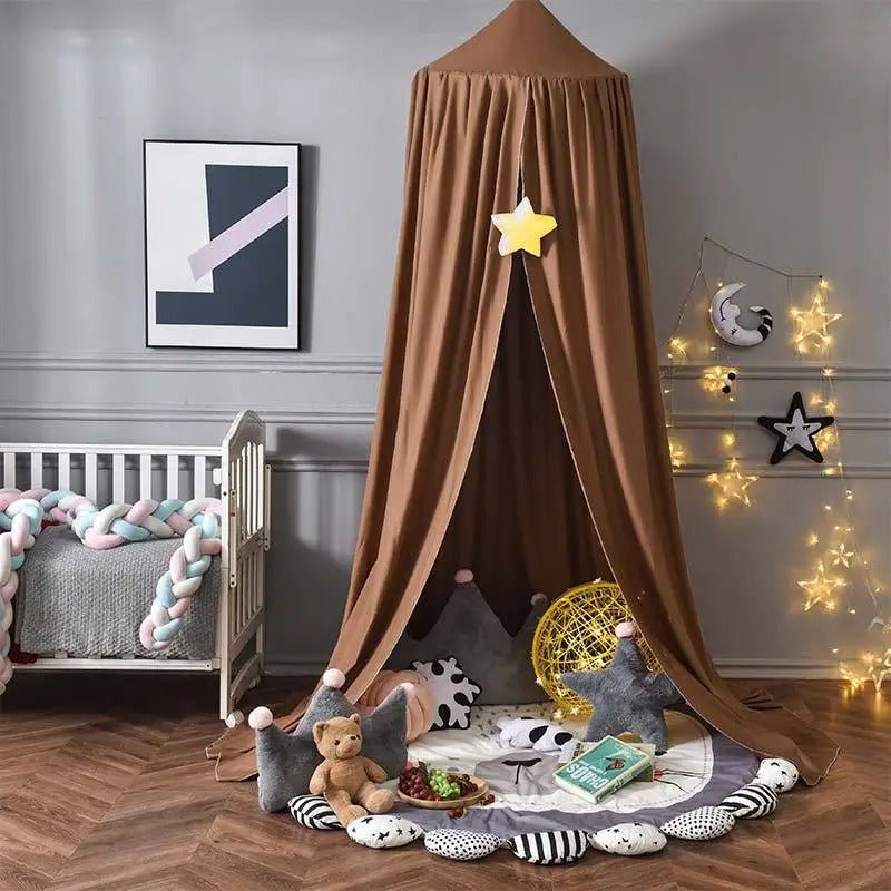Ciel de lit bébé - marron - Allobebe