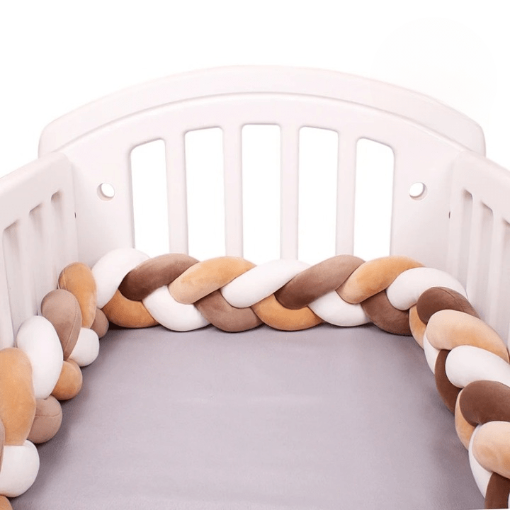Tour de lit bébé - beige blanc marron - Allobebe