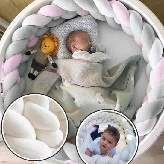 Tour de lit bébé - rose blanc - Allobebe