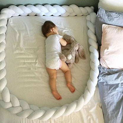 Tour de lit bébé - rose blanc jaune - Allobebe