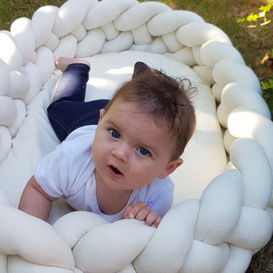 Tour de lit bébé - vert blanc beige - Allobebe
