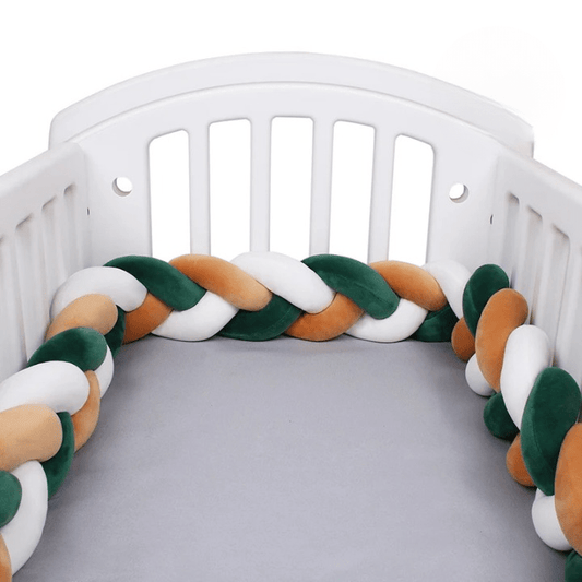 Tour de lit bébé - vert blanc beige - Allobebe